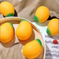 Mainan Squishy Bentuk Mangga Lucu, Slow Rising, Lembut, Pereda Stres, Simulasi Buah untuk Anak-anak dan Dewasa
