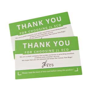 Logotipo personalizado <span class=keywords><strong>de</strong></span> alta calidad Tarjeta <span class=keywords><strong>de</strong></span> visita impresa a todo color Varias formas Tarjetas <span class=keywords><strong>de</strong></span> felicitación 'Gracias' con comentarios positivos - Product Image 2