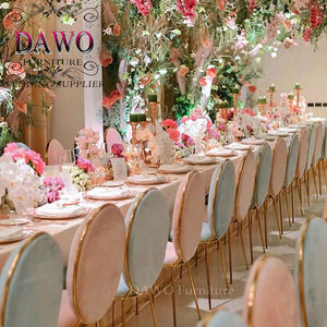 Thiết Kế Sự Kiện Đám Cưới Hiện Đại Ghế Ăn Nhung Màu Hồng - Product Image 2
