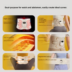 Ceinture de massage chauffante EMS – Appareil de fitness et de massage abdominal brûle-graisse et stimulant la sudation pour usage domestique - Product Image 5