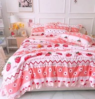 Luxe jardin Style 100% coton fleur drap de lit et couette ensemble literie quatre pièces ensemble en gros 4 pièces
