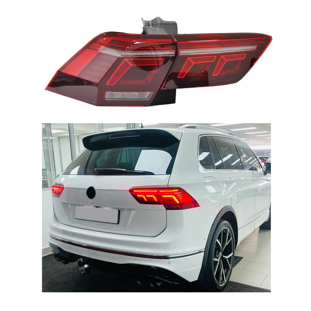 Lâmpada modificada Lâmpada traseira para TIGUAN TAIL LIGHT 2016-20 upgrade deluxe 2021 DYNAMIC TAIL LAMP luz traseira