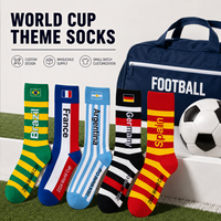 Chaussettes de sport OEM à motif rayé jacquard, respirantes, extensibles, écologiques, séchage rapide, Spandex/Nylon/Coton, pour matchs de football