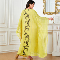 4048 robe de mode d'été pour les femmes musulmanes Abaya transfrontalière avec manches chauve-souris longue jupe ample pour les Occasions de l'Aïd