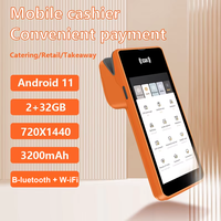 Terminal de point de vente Android portable 5,45 pouces, caisse enregistreuse mobile, système de point de vente pour le commerce de détail, lecteur NFC, imprimante, 4G Wi-Fi