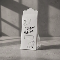 Boîte à suspendre en carton noir avec impression personnalisée et fenêtre transparente en PVC pour présentation