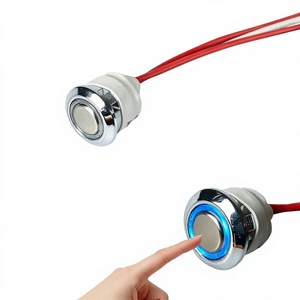 DC12V Smart Touch <b>Sensor</b> Dimmer <b>Switch</b> IP65 60W LED Strip <b>Light</b> Cabinet Control Silver Ring - Product Image 4