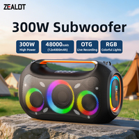 ZE51 Profesional, Altavoz de Alta Potencia de 300W con Triple Controlador, Sonido HiFi Envolvente, Batería de 48000mAh, OTG, Grabación en Vivo, RGB
