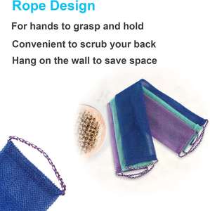 African <b>Body</b> <b>Scrub</b> Bath Sponge Loofah Long Nylon Mesh Exfoliating Glove African Shower Sponge for Back Skin Exfoliating Towel - Product Image 3