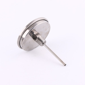 Termómetro Axial Bimetálico Universal de 100 mm con Carcasa de Acero Inoxidable y Varilla de Medición de Temperatura con Superficie de Vidrio Templado - Product Image 5