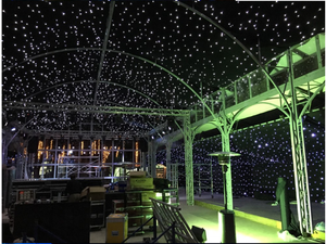 Màu xanh trắng lấp lánh Led Sao rèm vải Wine Party trang trí đèn chiếu cho hiệu suất nền Backdrop Starlit - Product Image 5