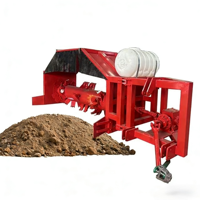 Tourneur decompost de grande capacité pour le compostage de déchets organiques etde fumier d'animaux Tracteur type fixe Tourneur