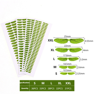 Nouvelles ailes de moustique artificielles réalistes OEM S-XXL en <span class=keywords><strong>film</strong></span> mince, matériaux pour la fabrication de mouches de pêche DIY - Product Image 5