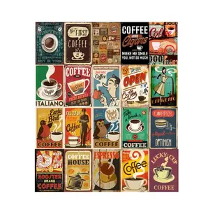 Shabby chic tin sign for Home coffee restaurant 20*30 CM old vintage tin sign custom decorative daily fresh burgers wall signs