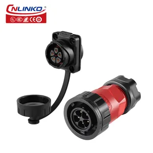 Cnlinko YM Series M20 wire and cable electrical round plastic IP67 waterproof 5 pin chassis connector