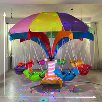 Mini carrousel commercial en plastique pour enfants, idéal pour les divertissements en plein air et la location dans les centres commerciaux