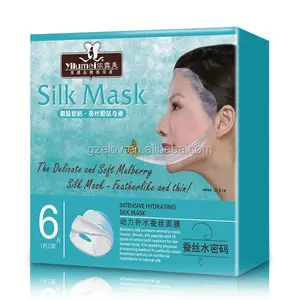 100% Pure Zijde Fibroine Masker/Soja Eiwit Zijde Masker/Hoge Kwaliteit Hydraterende Zijde Gezichtsmasker