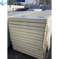 Panneaux muraux sans joint faciles à construire de 100 mm et 150 mm, panneaux sandwich en mousse de polyuréthane PU PIR pour atelier alimentaire