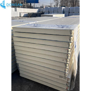 แผ่นผนังไร้รอยต่อขนาด 100 มม. 150 มม. ผลิตจากโฟมโพลียูรีเทน <span class=keywords><strong>PU</strong></span> PIR สำหรับงานหลังคาและผนังโรงงานอาหาร ติดตั้งง่าย - Product Image 2