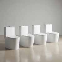 Nouveau design 2026 – WC monobloc de luxe allongé en porcelaine, à siphon, à poser au sol, installation facile, pour salle de bain, villa, appartement
