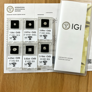 Diamante Coltivato in Laboratorio Certificato IGI, Taglio Brillante Rotondo Colore D, da 0.5 a 5 Carati, HPHT CVD, Qualità Eccellente, per Creazione Gioielli - Product Image 1