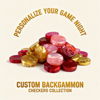 Pions de backgammon en résine marbrée ambre de 10 mm d'épaisseur, accessoires de jeu de société