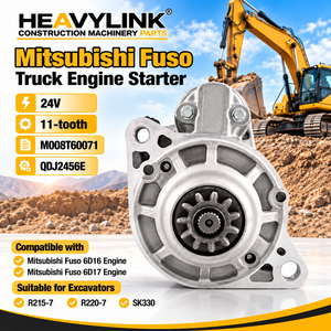 มอเตอร์สตาร์ท 4V 11 ฟัน สำหรับมิตซูบิชิ ฟูโซ่ 6D16 6D17 R215-7 sk330 - Product Image 2
