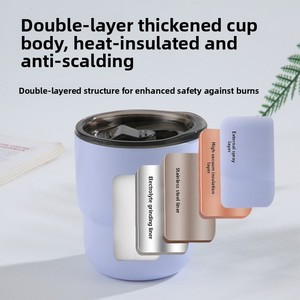 Tasse à café isotherme en acier inoxydable DF 304 de 255 ml avec couvercle, portable, pour le camping en plein air, prix de gros d'usine - Product Image 2