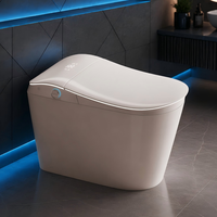 Toilettes intelligentes allongées avec réglage de la température de l'eau pour salle de bain