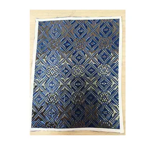 240gsm 3k Jacquard Rose Pattern In Blue Aramid Fiber Width 1000mm Carbon/Kevlar Hybrid Fabric