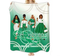 Couverture personnalisée de haute qualité pour la sororité Zeta Phi Beta ZPB, pour un usage domestique, couverture chaude et confortable, couverture en flanelle