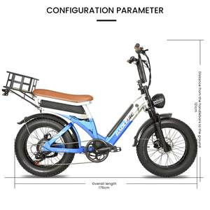 Bicicleta Eléctrica WindChaser con Batería de 48V30Ah, 7 Velocidades, Suspensión Delantera de Doble Amortiguación, Motor de Alta Velocidad de 2000W, Bicicleta Eléctrica Elegante - Product Image 3