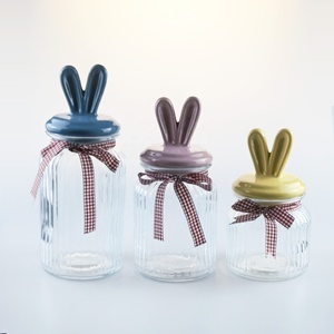 Glass Jar Storage with Ceramic Lid