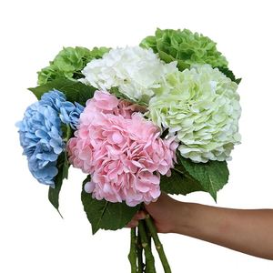 High Quality Real Touch White Silk Cloth Natural Hand Feel <b>Artificial</b> <b>Hydrangea</b> <b>Flower</b> for Wedding - Product Image 1