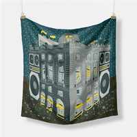 Foulards bandana féminins carrés personnalisés 53*53 100% mouchoirs de couleur unie en soie de cheveux en satin et écharpe de bord de tête