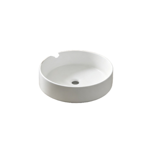 Modern <b>Round</b> Ceramic Vessel <b>Bathroom</b> <b>Sink</b> Above Counter Vanity with Easy Clean Finish for Home & Hotel Use - Product Image 2