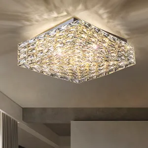 Luxuriöses Kristall-LED-Deckenlicht Vorrichtung-Quadrat für Flur Küche Badezimmer modernes Viereck dimmbare Spülung-Deckenlampe