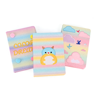 Carnet de notes scintillant pour filles, enfants, étudiants, carnet de notes arc-en-ciel pastel, joli carnet kawaii avec décoration pompon, fournitures scolaires