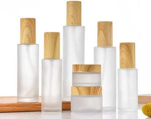 Frascos de Vidrio al por Mayor de 30ml 40ml 50ml 60ml 80ml 100ml 120ml 150ml, Botella de Spray de Vidrio Transparente Esmerilado, Botella con Bomba, Tapa de Bambú - Product Image 6