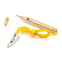 Lámpara de prueba de circuitos de coche 6V 12V 24V, probador de voltaje CC, lámpara de prueba de cobre para automóvil, sonda detectora de sistema de luz, lámpara de prueba de sistema.