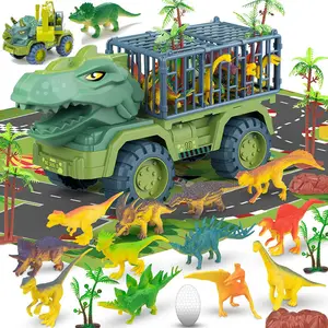 Детский игрушечный автомобиль с динозавром