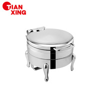 TIANXING Réchaud rond en acier inoxydable Nouvel équipement de cuisine Chauffe-plat pour buffet pour hôtel