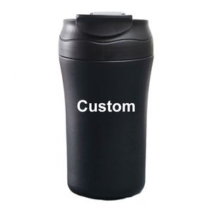 Custom with Brand Logo 400ML Stainless Steel Coffee Cup Double Wall Travel Office Coffee <b>Mug</b> Thermos Vacuum Cup With Straw Lid - Product Image 3