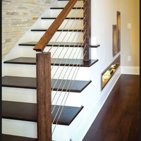 Balustrade moderne en câble d'acier inoxydable pour escalier d'appartement, balcon, villa, couloirs - Résistante à l'eau, facile à installer