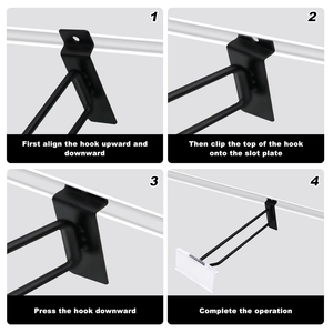 Tốt nhất bán nhà máy bán buôn 4mm 5mm 6mm Đường kính dây kim loại Pegboard hiển thị treo Hooks - Product Image 4