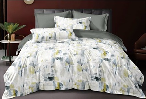 Soft Microfiber <strong>Bedding</strong> Set in Elegant <strong>Taupe</strong> with Watercolor Floral Patterns Available in 3 Pcs From a Five-Star Hotel Supplier - Product Image 2
