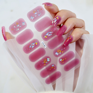 14 Tiras de Pegatinas de <span class=keywords><strong>Uñas</strong></span> de <span class=keywords><strong>Gel</strong></span> Otoñales de Cobertura Completa Parche con Estampado de Leopardo para Hacer Arte de <span class=keywords><strong>Uñas</strong></span> DIY - Product Image 2