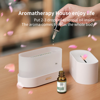 Diffuseur d'arômes portable LFLF à 7 couleurs de flamme, diffuseur d'air silencieux, humidificateur à flamme avec protection automatique contre l'arrêt sans eau