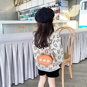 Ins 패션 한국판 대비 색상 꽃 무늬 미니 어린이 소녀 손 운반 크로스 바디 액세서리 작은 가방 도매