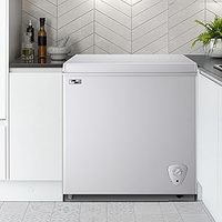 Congélateurs coffres électriques AC/DC blancs à porte pliante, 220L, mini-congélateur coffre à température unique pour usage domestique et hôtelier